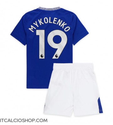 Everton Vitaliy Mykolenko #19 Prima Maglia Bambino 2024-25 Manica Corta (+ Pantaloni corti)